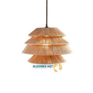 Top Vente Produit Bambou Jute Corn Husk Tissé Abat-Jour Lampes Décor À La Maison Durable Conception Personnalisée Restaurant Hôtel Décor - Product Image 1