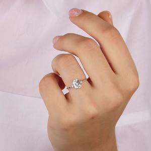 Anillo clásico joyería para mujer plata estilo bohemio joyería 925 plata esterlina Topacio blanco piedra preciosa anillo hecho a mano regalo para esposa - Product Image 4