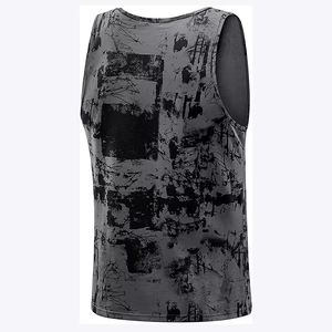 Débardeur Homme de Qualité Supérieure Imprimé Personnalisé Respirant Débardeur Streetwear Casual Manches Courtes Coupe Polyester/Coton - Product Image 3