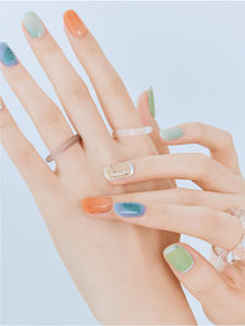 Ongles en gel semi-durcis de qualité professionnelle coréenne 100% réels, autocollants pour ongles, vegan, sans cruauté, non toxiques, manucure personnalisée - Product Image 5