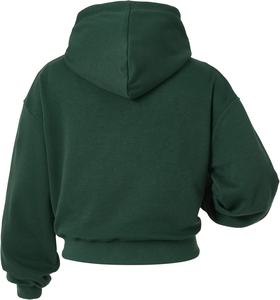 Sudadera con Capucha para Uso Diario, Transpirable, Estilo Nuevo, Lavado Ácido, Diseño Corto, Manga Larga, Talla Grande para Mujer - Product Image 4