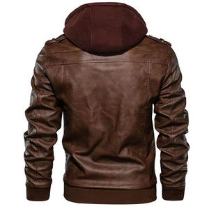 Latest Designed Custom <b>Jacket</b> Leather Embroidery Long Sleeve <b>Jacket</b> <b>Men's</b> Cheap Price PU Leather <b>Jackets</b> - Product Image 2