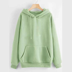 Men's Oversized Fleece Pullover Hoodie with <b>Pocket</b> Solid Color 100% Cotton Breathable & Eco-Friendly Wholesale Winter Wear - Product Image 4