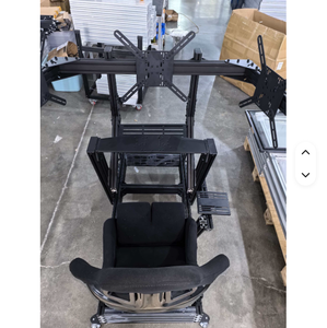 High Level Professional 6000 Series Aluminum Racing Cockpit Triple Screen <b>TV</b> Stand Immersive Seat Assembly Kit 500kg Capacity - Product Image 5