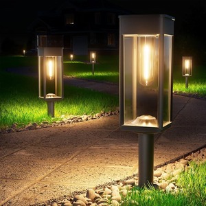Luces solares de jardín, iluminación solar para caminos, lámpara solar LED impermeable para exteriores, sensor de movimiento, iluminación de paisaje - Product Image 5