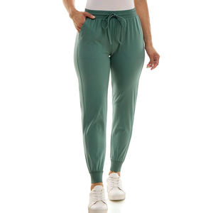 กางเกงจ็อกเกอร์สำหรับผู้หญิงกางเกงวิ่งออกกำลังกายผ้าฝ้ายโพลีเอสเตอร์เข้ารูปใส่สบาย - Product Image 1