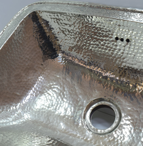 Fregadero de una Sola Sección, Plateado, para Cocina, de Metal de Primera Calidad, Diseño de Cobre Antiguo, Lavabo para Hoteles y Hogar - Product Image 4