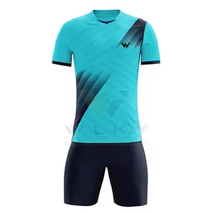 新设计定制100% 聚酯足球服绿色训练队足球服足球套装