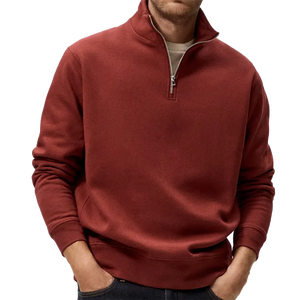 Sudadera Personalizada para Hombre con Logotipo 3D en Relieve, Sudadera con Hombros Caídos, Cuello Alto, Cremallera y Felpa Francesa - Product Image 4