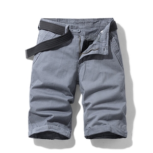 Pantalones cortos de verano para hombre de algodón 100% hechos a medida, pantalones cortos de playa informales sólidos verdes para exteriores, cierre de botones de talla grande para la temporada de otoño - Product Image 3