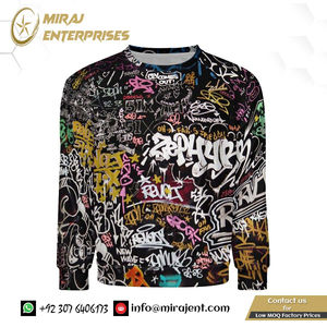 Sweat-shirt à imprimé graffiti en 3D pour hommes, hauts à graffitis, pull thermique hip hop, respirant, hippie, streetwear - Product Image 2