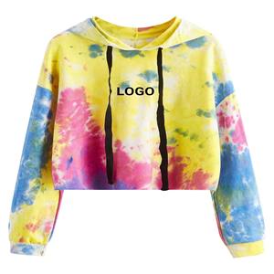 Sudadera con capucha tie dye de manga larga para mujer hecha a medida al por mayor, ropa de calle de alta calidad con colores personalizados - Product Image 1