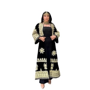 Vintage Embroidered Afgani Kuchi Dress for Ladies Professional Manufacturers' Modest Floor-Length Style Zipper Decoration <b>Lace</b> - Product Image 1