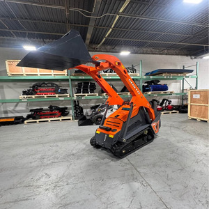 Minicargadora de orugas XC1100 usada de 25Hp con motor diésel, con accesorio de cuchilla angular, certificación CE EPA, cargadora compacta de orugas. - Product Image 1