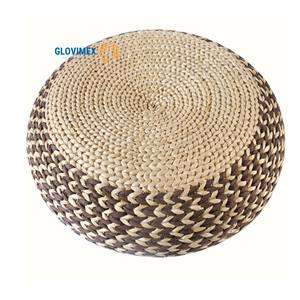 Meilleure collection de tabourets de comptoir en jacinthe d'eau en jonc de mer tabourets de chaise et poufs Sièges de table à thé ronds en osier naturel sans danger - Product Image 2