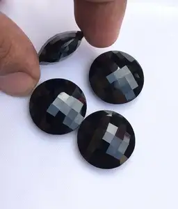 หินพลอยโอนิกซ์สีดำธรรมชาติหินทรงกลมสังเคราะห์หินบาริไลต์สีดำขนาด6มม. 7มม. 8มม. 9มม. 10มม. - Product Image 1