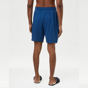 Pantalones cortos de gimnasio para hombre de estilo urbano, pantalones cortos de entrenamiento de algodón y poliéster con patrón sólido de cintura media personalizados al por mayor a la venta - Product Image 5