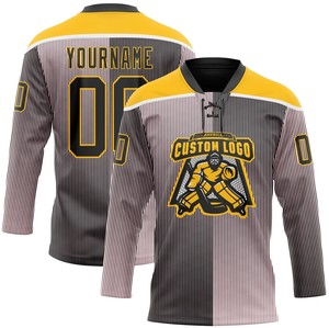 Maillot de hockey sur glace personnalisé avec nom et numéro - 100% polyester, séchage rapide, antibactérien, nom et numéros d'équipe personnalisés, unisexe, adulte - Product Image 6