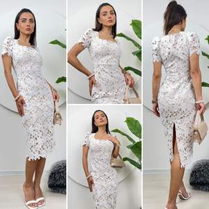 Vestido Largo de Encaje 2048 con Cintura Natural - Product Image 3