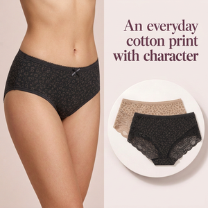 <span class=keywords><strong>Slip</strong></span> <span class=keywords><strong>Donna</strong></span> Sexy a Vita Media in Cotone 95% ed Elastan 5% Traspirante Elasticizzato con Motivo a Rombi Verde Foresta Ecru S-XL con Pizzo - Vendita all'Ingrosso - Product Image 1