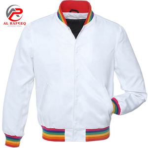 Veste universitaire unisexe à logo personnalisé pour l'université Vestes à col de baseball pour le printemps Vestes vierges pour hommes - Product Image 1