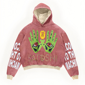 Sudadera con Capucha Estilo Hip-hop Vintage para Hombre, Logotipo Personalizado, Gráfico, 100% Algodón, Talla Grande, Envío y Entrega Rápida - Product Image 5