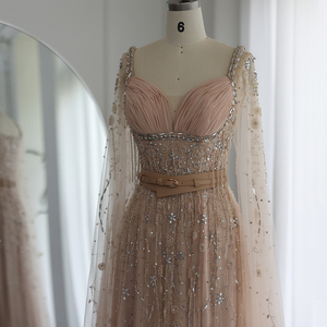 dresses for prom gold Gold Rhinestones Glitter Yellow Feather Long Train Trumpet Prom Dress main image 0