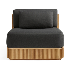 Offre Spéciale grande chaise de canapé pour salon style minimaliste en bois de teck solide avec des coussins moelleux sur le joli siège - Product Image 1