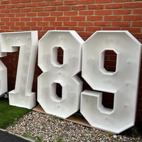 Enseignes publicitaires extérieures personnalisées 3ft 4ft 5ft, grandes lettres et chiffres lumineux pour décoration de mariage et fête d'anniversaire