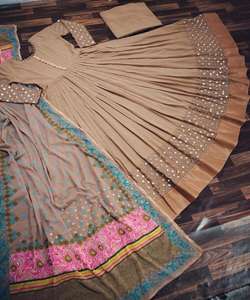 Diseñador indio Lahenga Choli con blusa Diseñador tradicional indio Ropa casual Vestido Rosa colorido Material con Dupatta Bo Garment Shalwar Kameez - Product Image 6