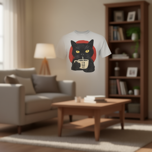 T-shirt vintage con gatto nero divertente: È morto già? - Prodotto promozionale in omaggio - Product Image 3