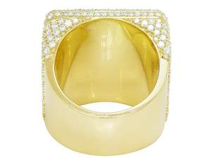 Anillo para hombre tendencia Hip Hop Ice Out VS laboratorio cultivado en oro amarillo de 10K diamante completo anillo de joyería personalizado de lujo para hombres - Product Image 5