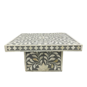 Support à gâteau haut de gamme fait main avec incrustation de nacre, compatible four, plateau à dessert poli design pour mariages, célébrations de l'Aïd, hôtels - Product Image 3