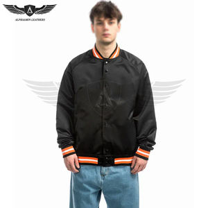 Tarifa de fábrica con su propia mano, totalmente personalizada, ropa de calle para adultos, chaquetas universitarias manchadas de color negro - Product Image 1