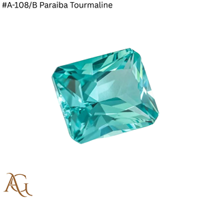 Nano Diamante en Bruto Cultivado en Laboratorio # Turmalina Paraiba A 108/B, Color Azul Verde Neón, Gema Tallada, Sintética, Simulada, Creada en Laboratorio, Nanosital - Product Image 3