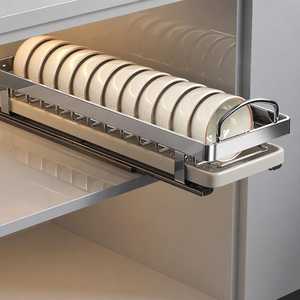 Stainless Steel <b>Pull</b> <b>Out</b> <b>Drawer</b> Basket Dish Rack Kitchen Cabinet Organizer Hardware - Product Image 4