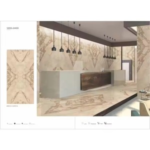 Marca Onyx Calacatta blanco 1200x2400mm losa de porcelana 120x240cm baldosas esmaltadas grandes diseño Popular - Product Image 5