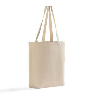 Organic Cotton Grocery Tote <b>Bags</b> with Gusset 12oz Thick Durable <b>Medium</b> Size Beach <b>Bag</b> for Food Advertising Letter Pattern OR210 - Product Image 3