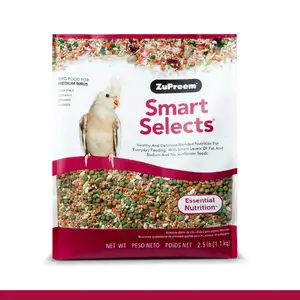 Разумный корм для птиц из семян для средних птиц, мешок 2 фунта-смесь семян премиум-класса, гранулы для неразлучников