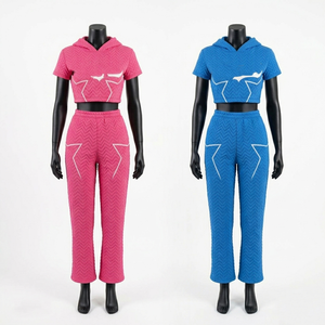 Premium 220 GSM polyester spandex crop top pant set yellow <b>abstract</b> print sublimation logo Women's Sets - Product Image 5