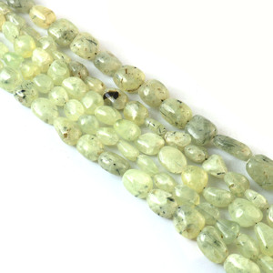 Perles lisses de préhnite naturelle, de 6x8 mm à 16x15 mm, perles de pierre précieuse préhnite verte, brin de 12 pouces, fabrication de bijoux, vente en gros - Product Image 3