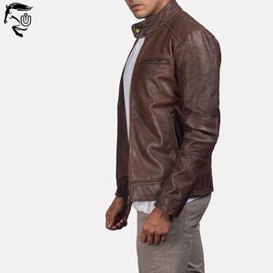 Veste tendance en cuir de vachette doux au toucher pour hommes, coupe-vent de haute qualité, respirante, couleurs vives pour l'hiver - Product Image 4
