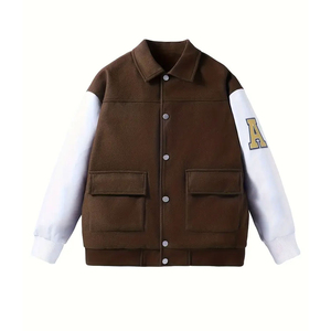 Top qualité hommes Letterman veste 100% polaire personnalisé Logo impression Patchwork brodé université veste pour hommes - Product Image 1