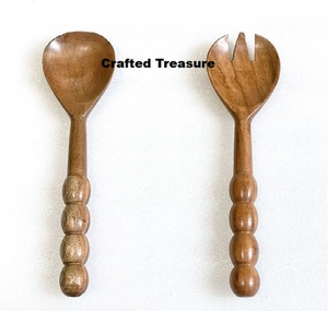 Serveur de salade en bois et os taille personnalisée couverts de cuisine pour dessus de table couverts de cuisine en vrac ionique cuillère de table du désert de créateur - Product Image 5