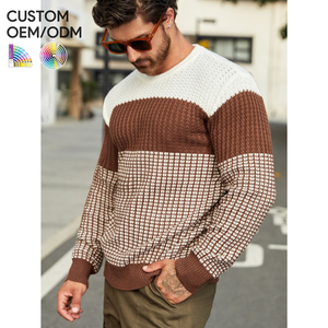 Suéter de Punto Jacquard Personalizado para Hombre, Servicio OEM ODM, Algodón Suave, Transpirable, de Secado Rápido, Venta al Por Mayor, Marca Privada - Product Image 1