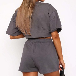 Loq MOQ Streetwear Set Material de algodón Impresión de logotipo personalizado 2 piezas Casual Ligero Transpirable Servicio OEM disponible - Product Image 3