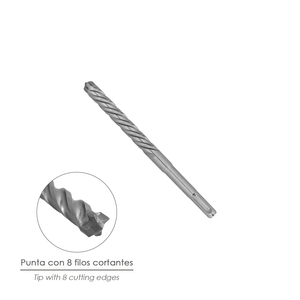 Punta da trapano Wolfpack SDS Plus con 8 bordi taglienti, appositamente progettata per cemento armato, 14 x 160 mm. - Product Image 3