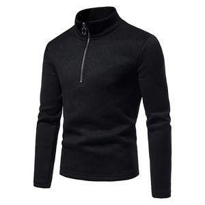 Ropa de calle de lujo para hombre, sudadera con media cremallera, forro polar de algodón grueso, tacto suave, diseño elegante, fábrica de bordado personalizado OEM ODM - Product Image 3