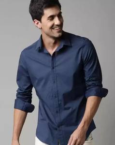 เสื้อเชิ้ตลำลองเข้ารูปสำหรับผู้ชายผ้าคอตตอน100% เร็วคอปเชิ้ตเข้ารูปแบบเรียบทนทานทันสมัยใส่สบายใช้ในชีวิตประจำวัน - Product Image 1