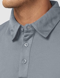 Polos tácticos para hombres Smoke Grey Outdoor Performance Camisa con cuello que absorbe la humedad - Product Image 6